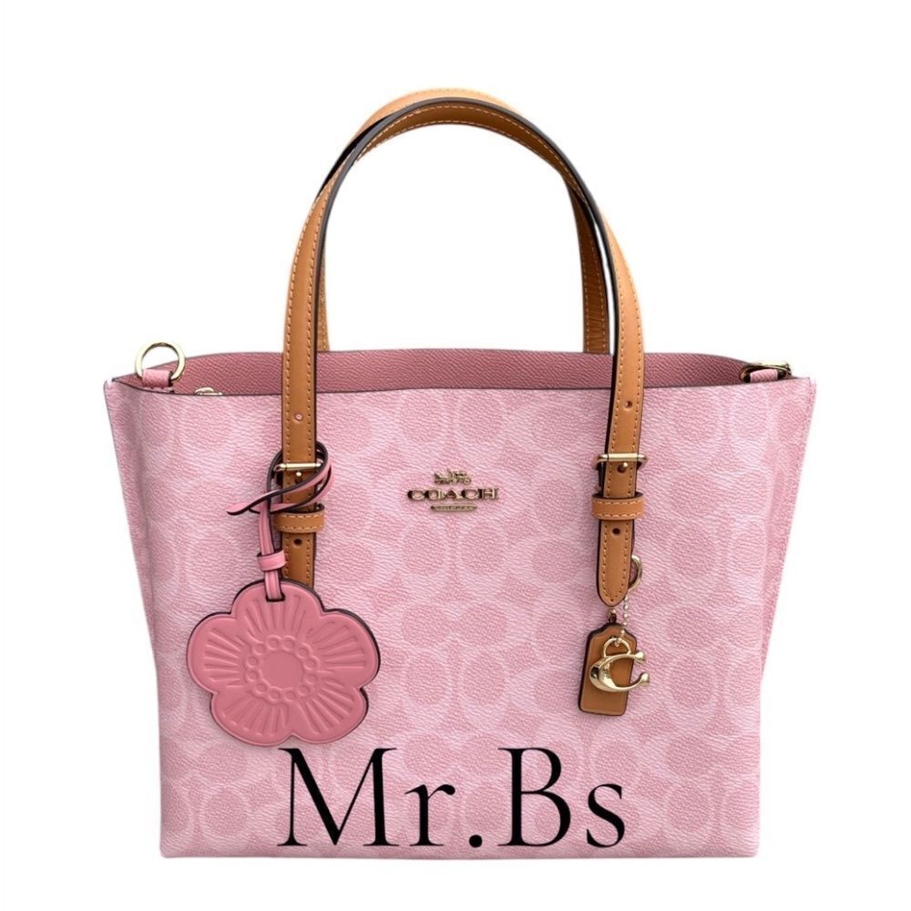 Coach Mollie Tote Bag 25 Powder Pink Purse